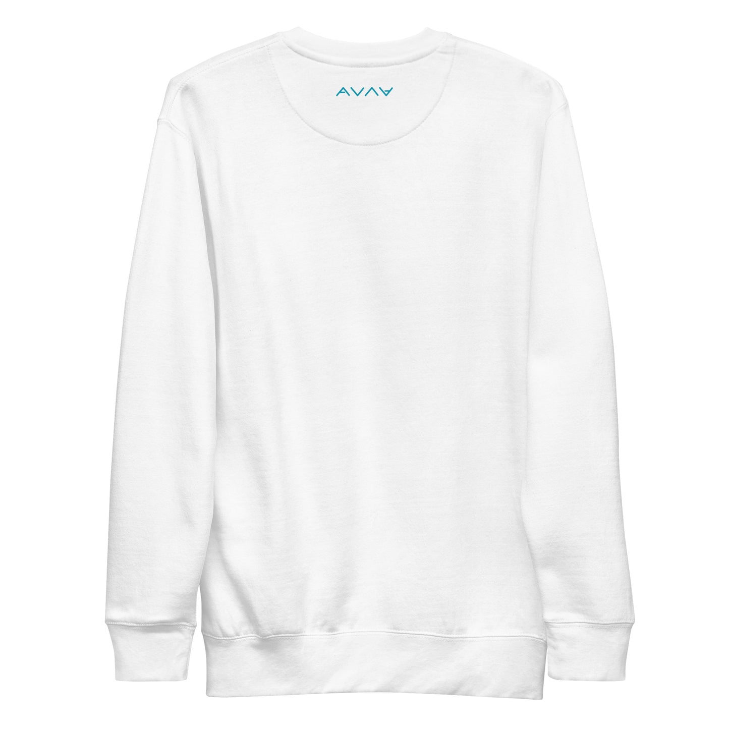 AFEW's Crew Novelty Bar Code Sweatshirt in White
